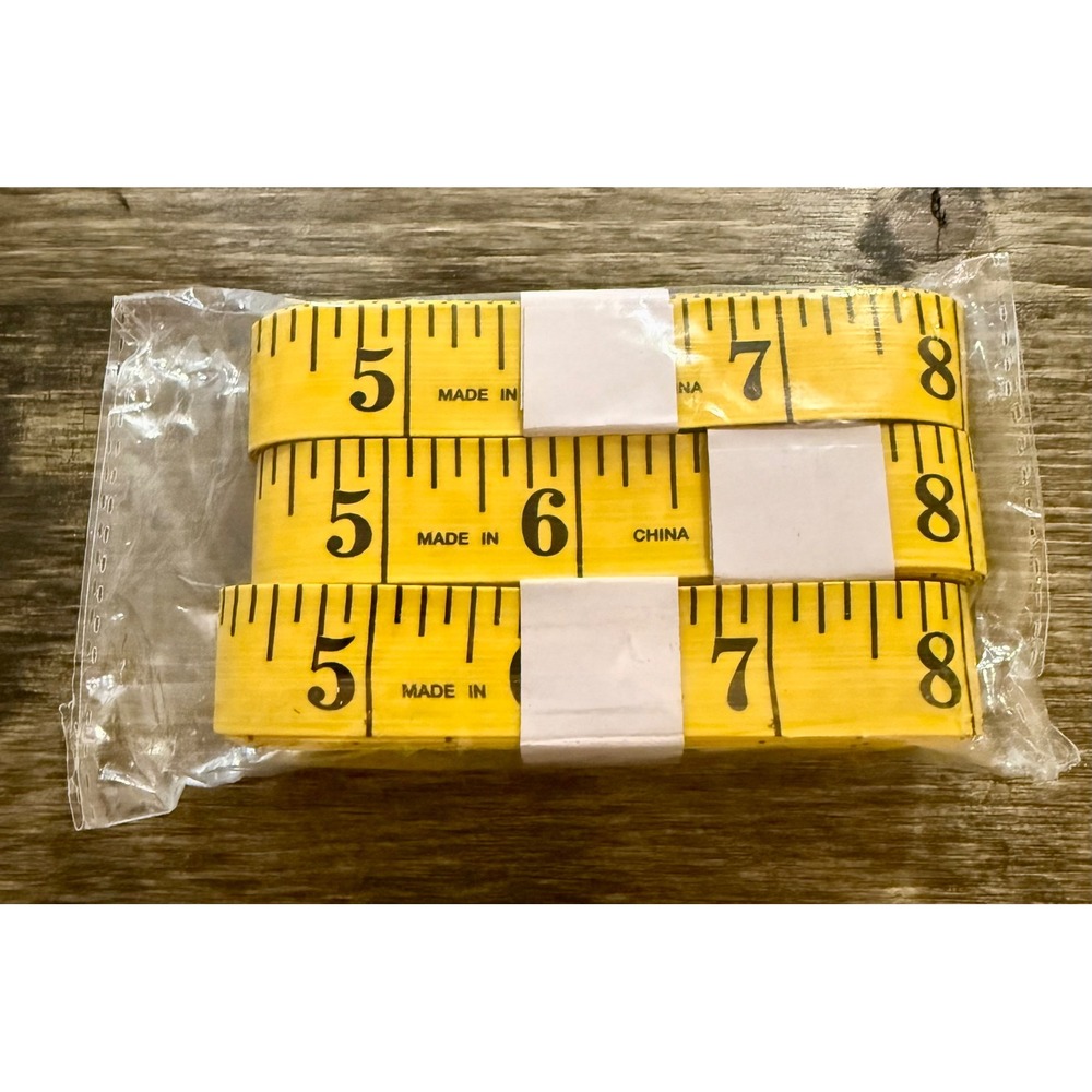 Measuring Tape 120 in. 3 Pack Yellow New Flexible Soft Sewing Tailor Body Ruler - Picture 1 of 4